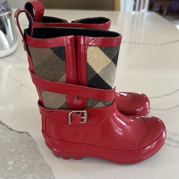 Burberry Check Rain Boots - Picture 2 of 6